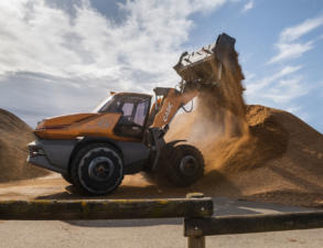 CASE Wheel Loader, CASE Shovel, Project TETRA, Methane Powered Construction Vehicle