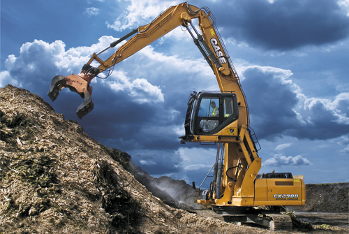 Case CX290D is the new material handling excavator available from Dennis Barnfield Ltd