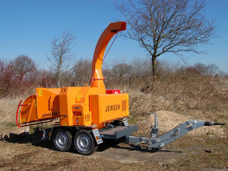 Jensen A231 Wheeled Chipper available from Dennis Barnfield Ltd, tracked chippers in Lancashire, Cumbria and the North West!