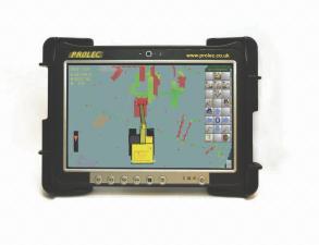 Prolec Digmaster Pro excavator guidance system available from Dennis Barnfield Ltd. Plant machinery sales in the North West since 1964.